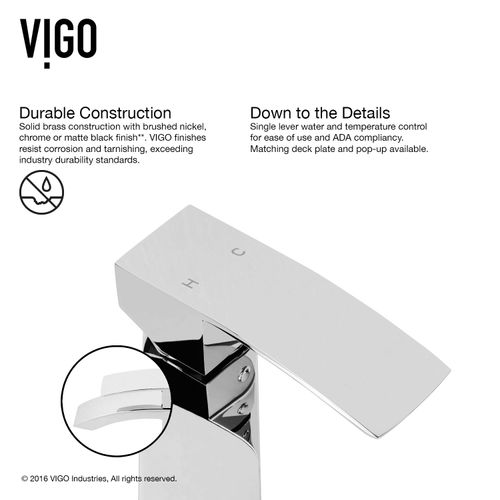 Main product image of Satro Single Handle Bathroom Faucet (Chrome), VG01015CH