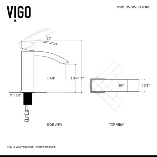 Main product image of Satro Single Handle Bathroom Faucet (Chrome), VG01015CH