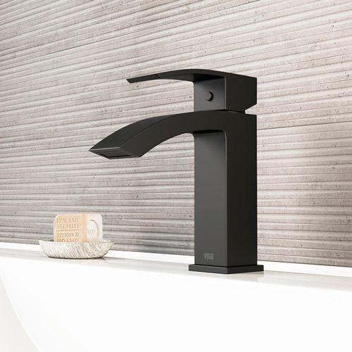 Main product image of Satro Single Handle Bathroom Faucet (Matte Black), VG01015MB