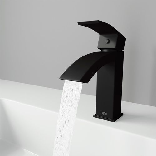 Main product image of Satro Single Handle Bathroom Faucet (Matte Black), VG01015MB