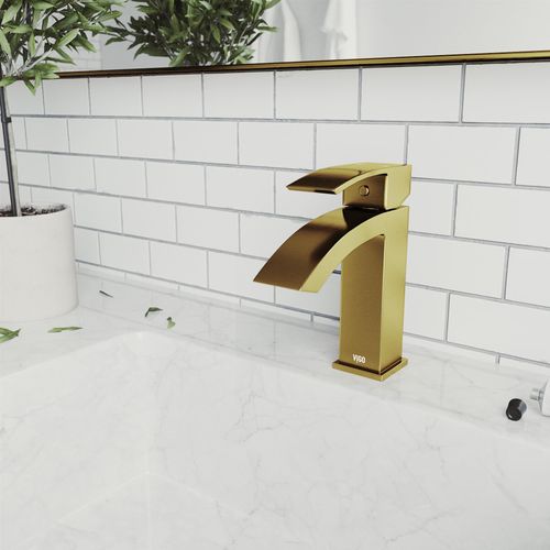 Main product image of Satro Single Handle Bathroom Faucet (Matte Brushed Gold), VG01015MG