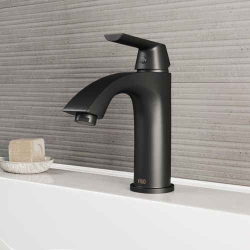 Main product image of Penela Single Handle Bathroom Faucet (Matte Black), VG01028MB