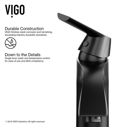 Main product image of Penela Single Handle Bathroom Faucet (Matte Black), VG01028MB