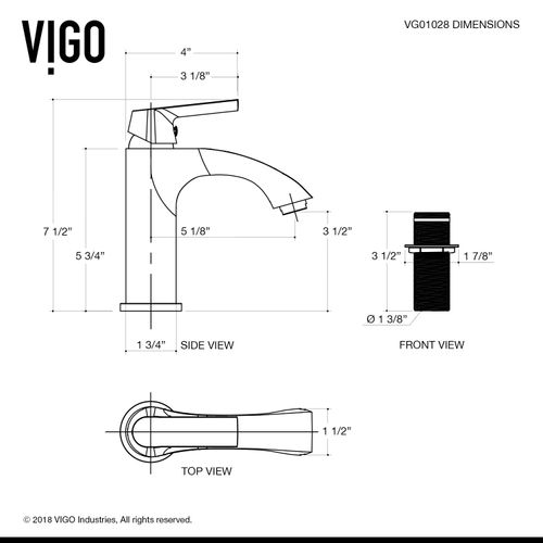 Main product image of Penela Single Handle Bathroom Faucet (Matte Black), VG01028MB
