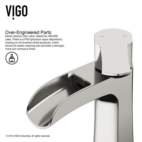 Main product image of Paloma Single Handle Bathroom Faucet (Brushed Nickel), VG01041BN
