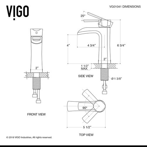Main product image of Paloma Single Handle Bathroom Faucet (Brushed Nickel), VG01041BN