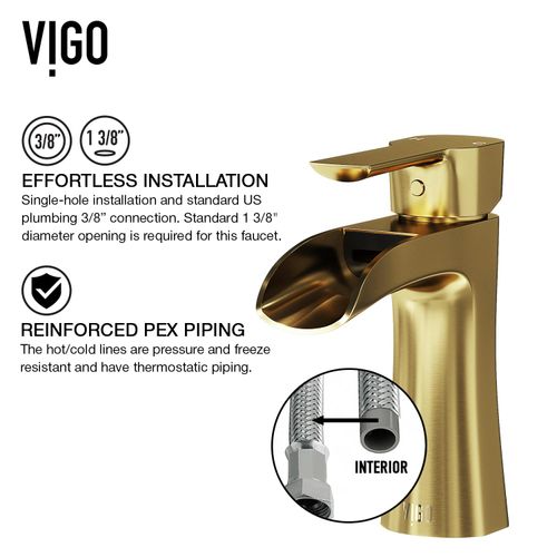 Main product image of Paloma Single Handle Bathroom Faucet (Matte Brushed Gold), VG01041MG