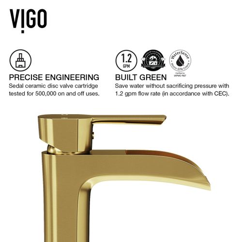 Main product image of Paloma Single Handle Bathroom Faucet (Matte Brushed Gold), VG01041MG
