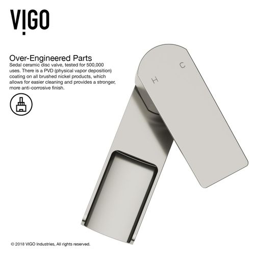 Main product image of Ileana Single Handle Bathroom Faucet (Brushed Nickel), VG01042BN
