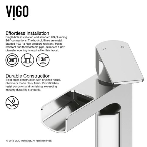 Main product image of Ileana Single Handle Bathroom Faucet (Chrome), VG01042CH