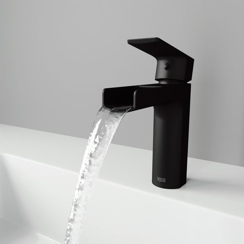 Main product image of Ileana Single Handle Bathroom Faucet (Matte Black), VG01042MB