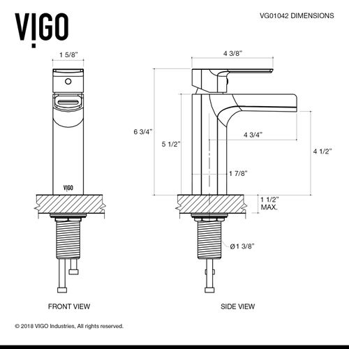 Main product image of Ileana Single Handle Bathroom Faucet (Matte Black), VG01042MB