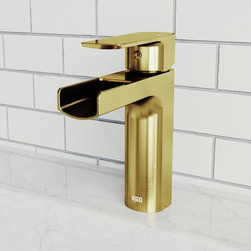 Main product image of Ileana Single Handle Bathroom Faucet (Matte Brushed Gold), VG01042MG