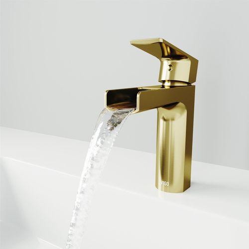 Main product image of Ileana Single Handle Bathroom Faucet (Matte Brushed Gold), VG01042MG
