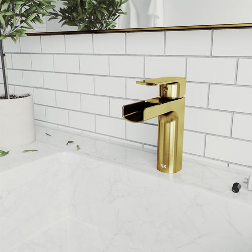 Main product image of Ileana Single Handle Bathroom Faucet (Matte Brushed Gold), VG01042MG