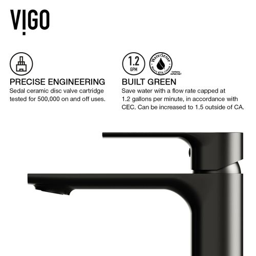 Main product image of Davidson Single Handle Bathroom Faucet (Matte Black), VG01043MB