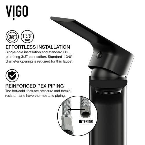 Main product image of Davidson Single Handle Bathroom Faucet (Matte Black), VG01043MB