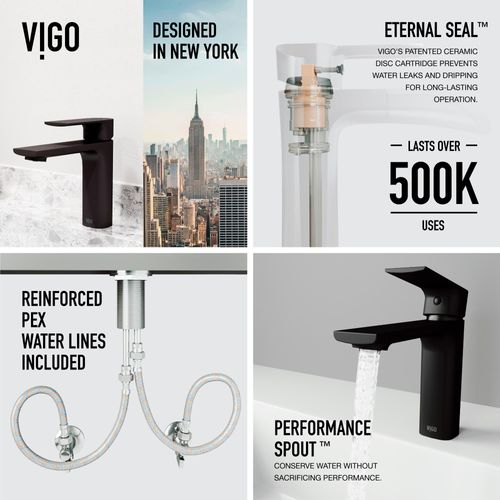 Main product image of Davidson Single Handle Bathroom Faucet (Matte Black), VG01043MB