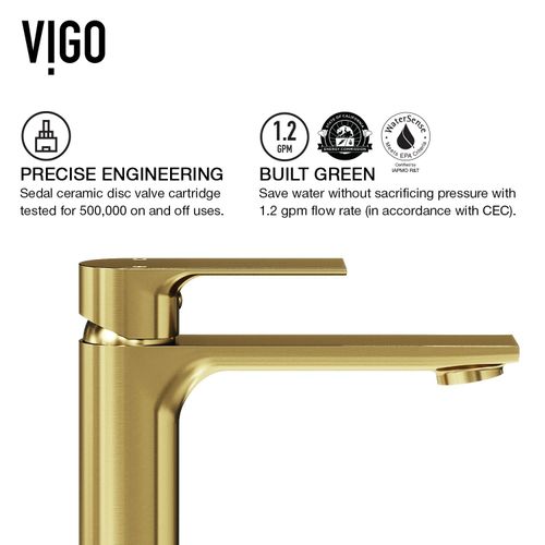 Main product image of Davidson Single Handle Bathroom Faucet (Matte Brushed Gold), VG01043MG