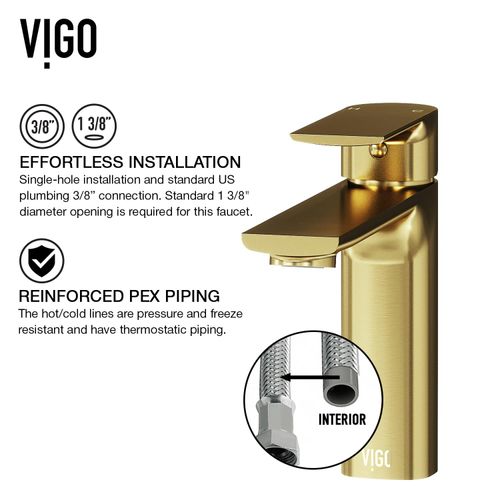 Main product image of Davidson Single Handle Bathroom Faucet (Matte Brushed Gold), VG01043MG