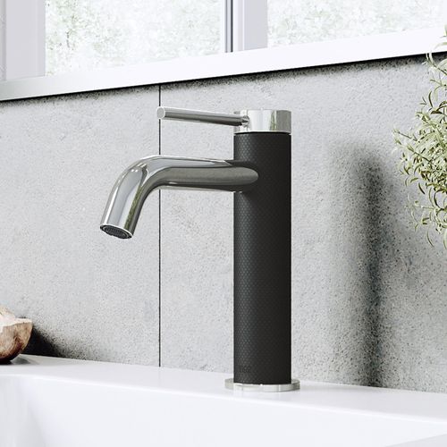 Main product image of Madison Single Handle Bathroom Faucet (Chrome/Carbon Fiber), VG01044CH