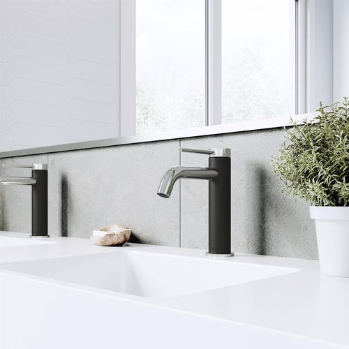 Main product image of Madison Single Handle Bathroom Faucet (Chrome/Carbon Fiber), VG01044CH