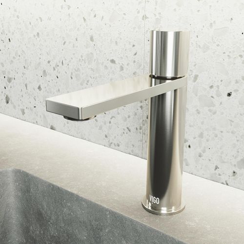 Main product image of Halsey Single Handle Bathroom Faucet (Brushed Nickel), VG01045BN