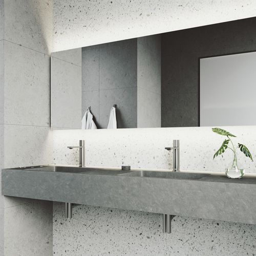 Main product image of Halsey Single Handle Bathroom Faucet (Brushed Nickel), VG01045BN