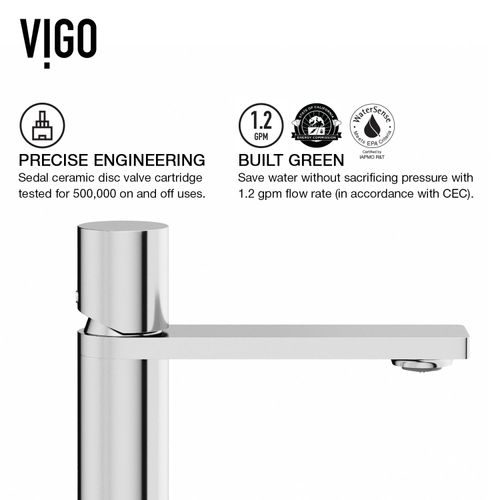 Main product image of Halsey Single Handle Bathroom Faucet (Chrome), VG01045CH