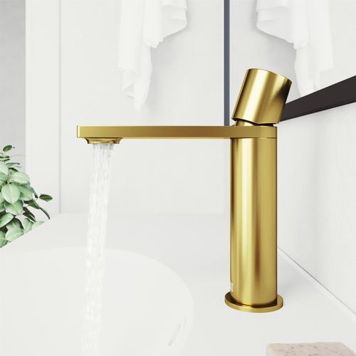 Main product image of Halsey Single Handle Bathroom Faucet (Matte Brushed Gold), VG01045MG