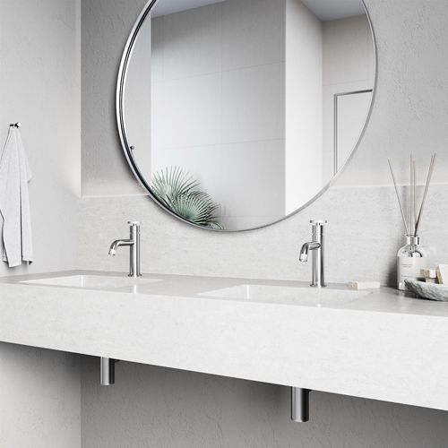 Main product image of Cass Single Handle Bathroom Faucet, Top-Mounted Handle (Brushed Nickel), VG01046BN