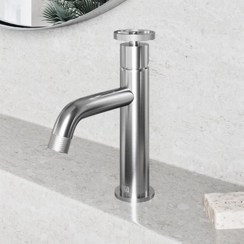 Main product image of Cass Single Handle Bathroom Faucet, Top-Mounted Handle (Brushed Nickel), VG01046BN