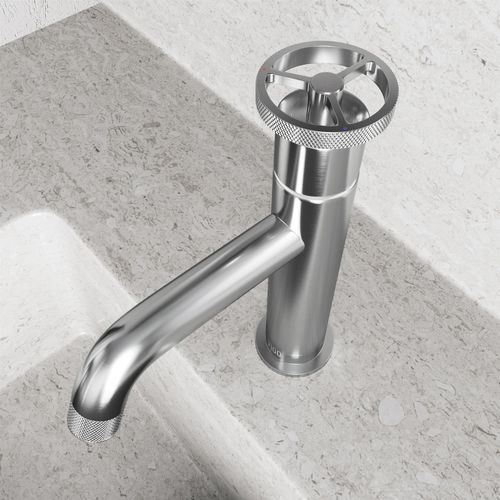 Main product image of Cass Single Handle Bathroom Faucet, Top-Mounted Handle (Brushed Nickel), VG01046BN