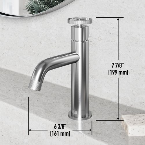 Main product image of Cass Single Handle Bathroom Faucet, Top-Mounted Handle (Brushed Nickel), VG01046BN