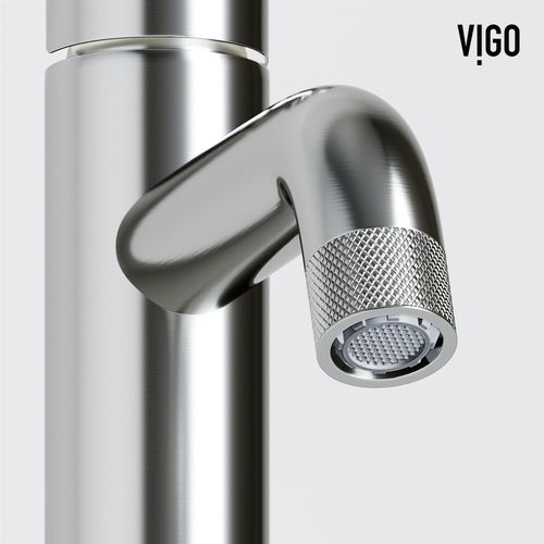Main product image of Cass Single Handle Bathroom Faucet, Top-Mounted Handle (Brushed Nickel), VG01046BN