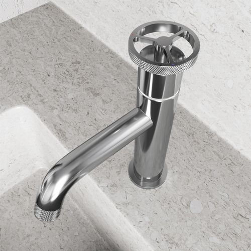 Main product image of Cass Single Handle Bathroom Faucet, Top-Mounted Handle (Chrome), VG01046CH