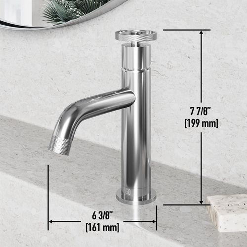 Main product image of Cass Single Handle Bathroom Faucet, Top-Mounted Handle (Chrome), VG01046CH