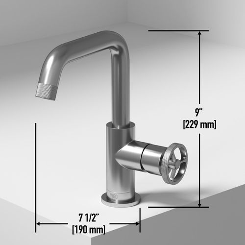 Main product image of Cass Single Handle Bathroom Faucet, Side-Mounted Handle (Brushed Nickel), VG01047BN