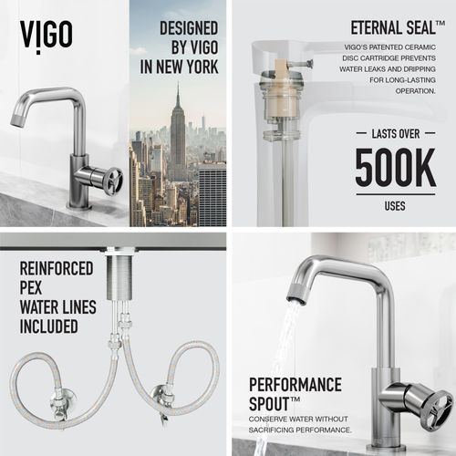 Main product image of Cass Single Handle Bathroom Faucet, Side-Mounted Handle (Brushed Nickel), VG01047BN