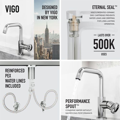 Main product image of Cass Single Handle Bathroom Faucet, Side-Mounted Handle (Chrome), VG01047CH