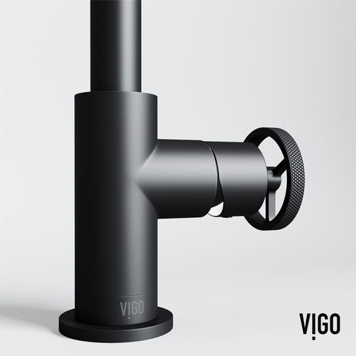 Main product image of Cass Single Handle Bathroom Faucet (Matte Black), VG01047MB