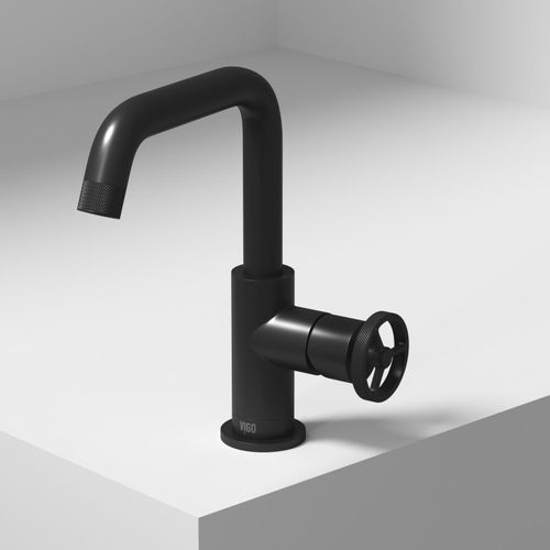 Main product image of Cass Single Handle Bathroom Faucet (Matte Black), VG01047MB