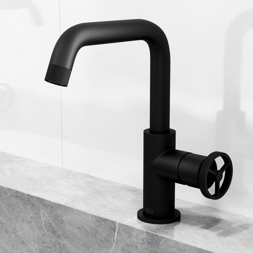 Main product image of Cass Single Handle Bathroom Faucet (Matte Black), VG01047MB