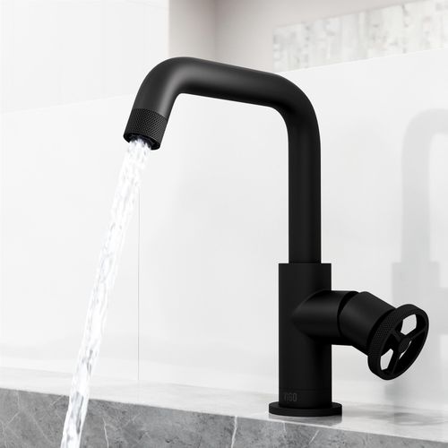 Main product image of Cass Single Handle Bathroom Faucet (Matte Black), VG01047MB
