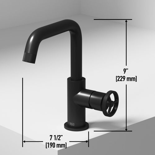 Main product image of Cass Single Handle Bathroom Faucet (Matte Black), VG01047MB
