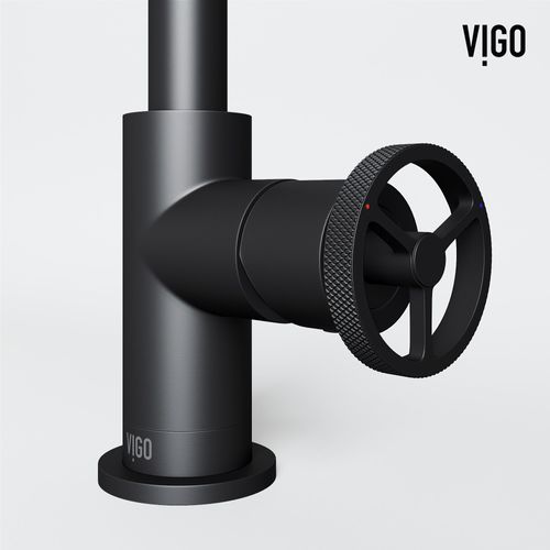 Main product image of Cass Single Handle Bathroom Faucet (Matte Black), VG01047MB