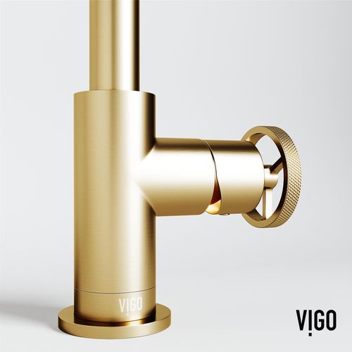 Main product image of Cass Single Handle Bathroom Faucet (Matte Brushed Gold), VG01047MG