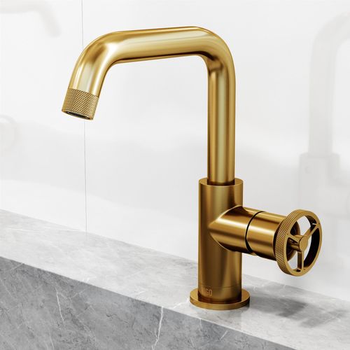Main product image of Cass Single Handle Bathroom Faucet (Matte Brushed Gold), VG01047MG