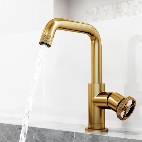Main product image of Cass Single Handle Bathroom Faucet (Matte Brushed Gold), VG01047MG