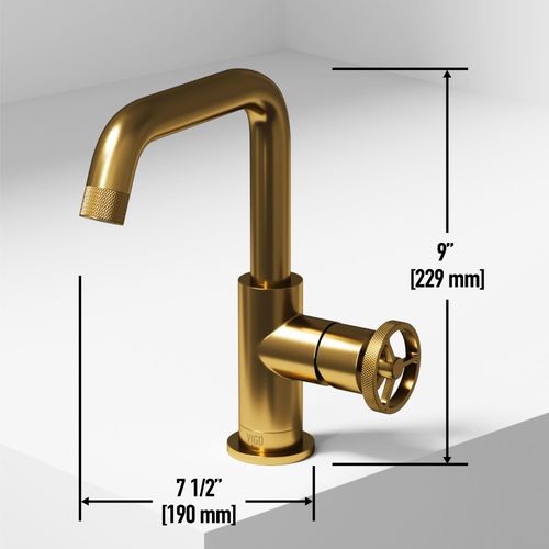 Main product image of Cass Single Handle Bathroom Faucet (Matte Brushed Gold), VG01047MG